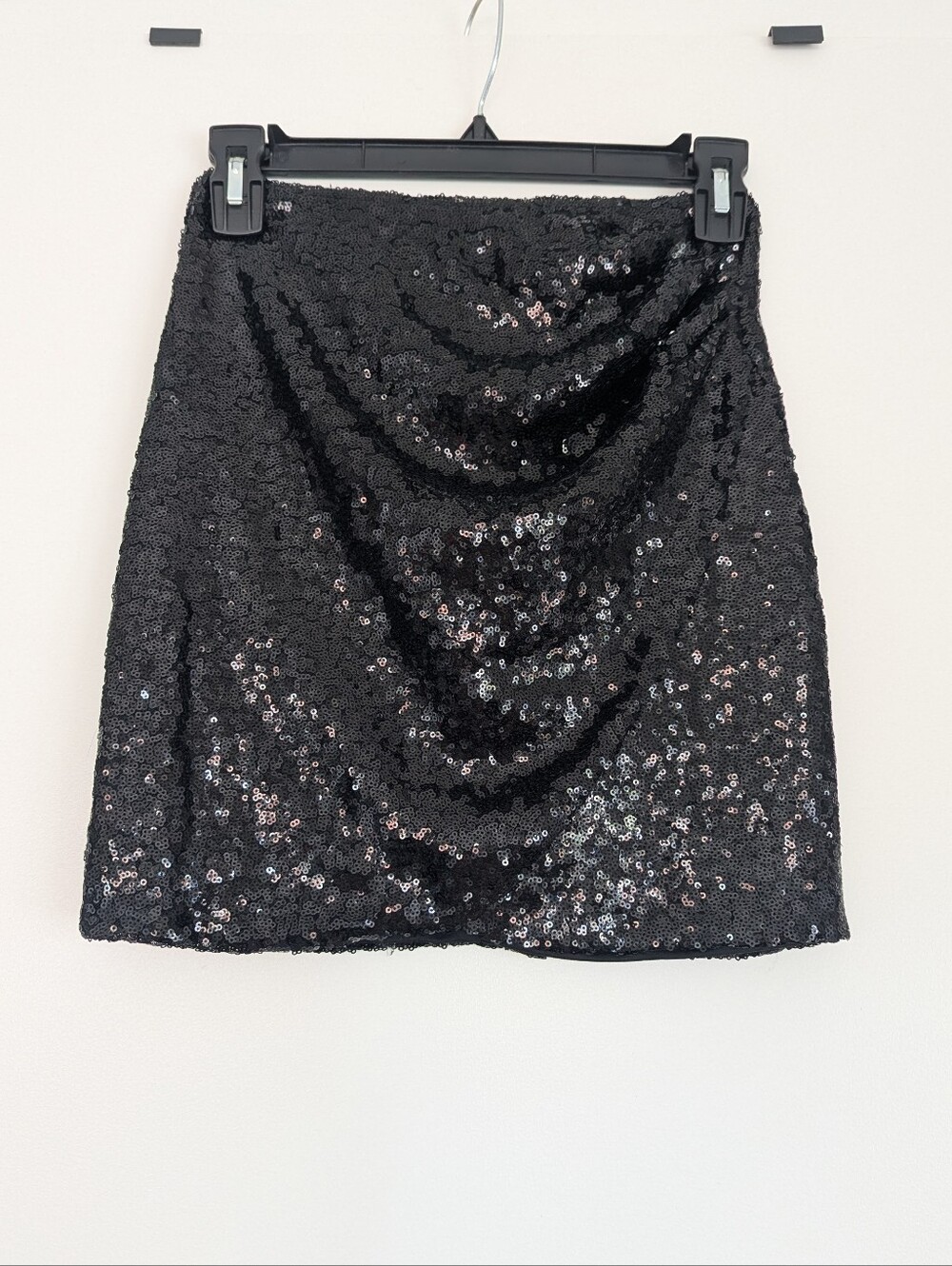 AKIRA Black Sequin Mini Skirt